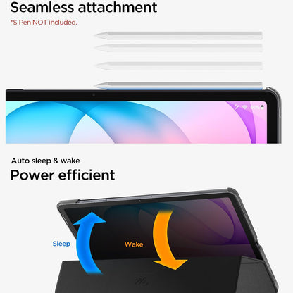 Étui pour Samsung Galaxy Tab S12 Plus, Spigen Liquid Air Folio, noir, ACS11828