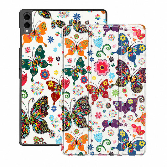 Hülle für Samsung Galaxy Tab S12 Ultra / Tab S11 Ultra, Techsuit, FoldPro Butterfly, Mehrfarbig