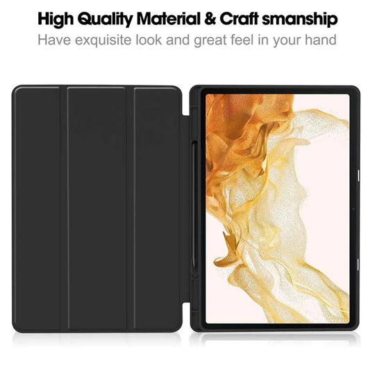 Case for Samsung Galaxy Tab S8+ / Tab S7+, Techsuit, Flex Trifold, Black