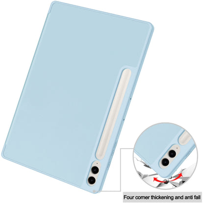 Housse pour Samsung Galaxy Tab S9 FE+, Techsuit, Flex Trifold, Bleu