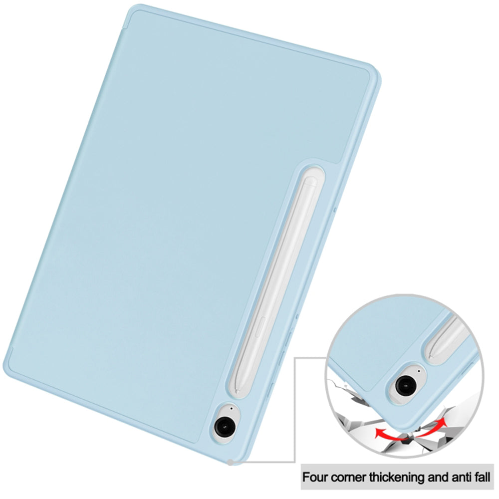 Housse pour Samsung Galaxy Tab S9 FE / Tab S9 / Tab S10 FE, Techsuit, Flex Trifold, Bleu