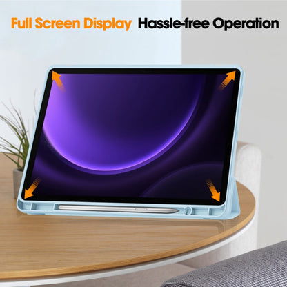 Housse pour Samsung Galaxy Tab S9 FE / Tab S9 / Tab S10 FE, Techsuit, Flex Trifold, Bleu