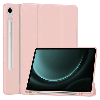 Housse pour Samsung Galaxy Tab S9 FE / Tab S9 / Tab S10 FE, Techsuit, Flex Trifold, Rose