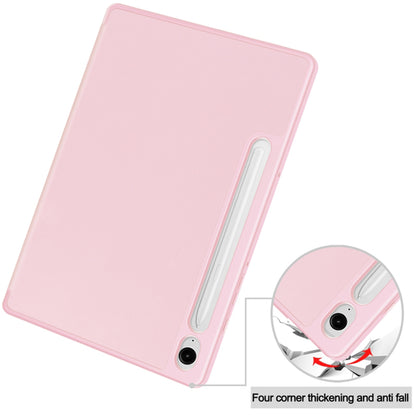 Housse pour Samsung Galaxy Tab S9 FE / Tab S9 / Tab S10 FE, Techsuit, Flex Trifold, Rose