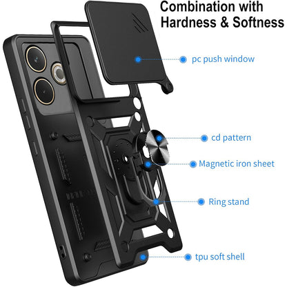 Coque pour Samsung Galaxy XCover7 Pro, Techsuit, CamShield, Noire