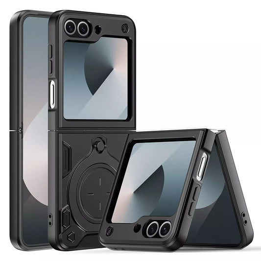 Hoes voor Samsung Galaxy Z Flip7 FE F761 / Z Flip6 F741, Techsuit, CamGuard Pro, Zwart
