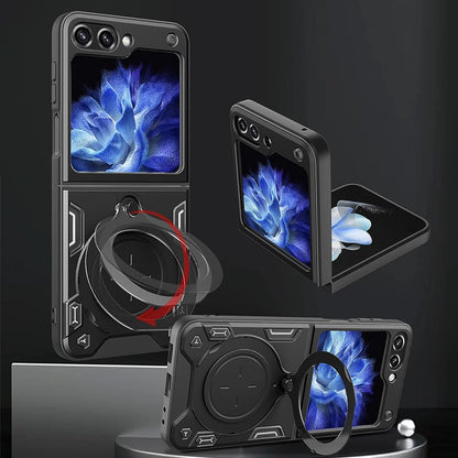 Hülle für Samsung Galaxy Z Flip7 FE F761 / Z Flip6 F741, Techsuit, CamGuard Pro, Schwarz