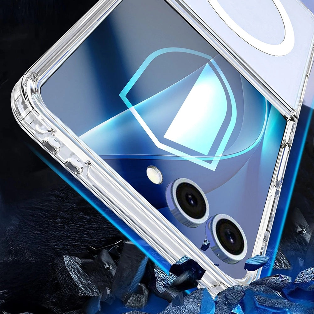 MagSafe-Hülle für Samsung Galaxy Z Flip7 F766, 3MK, Armor MagCase, Transparent