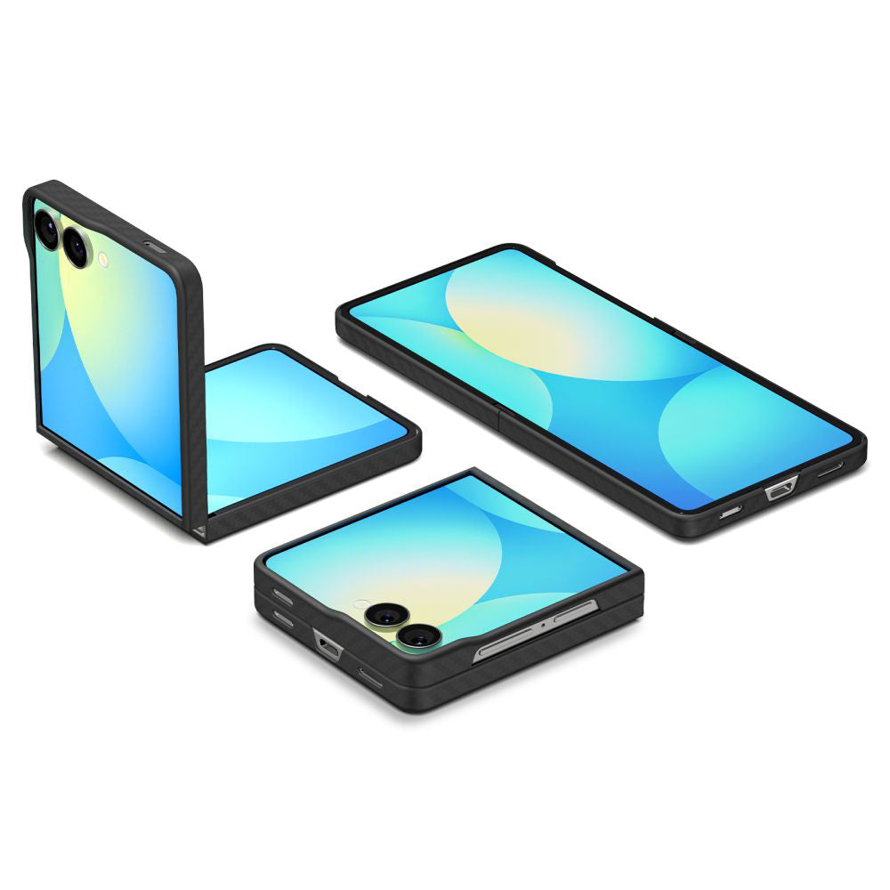 Hoes voor Samsung Galaxy Z Flip7 F766, Spigen, Air Skin, Zwart ACS09564