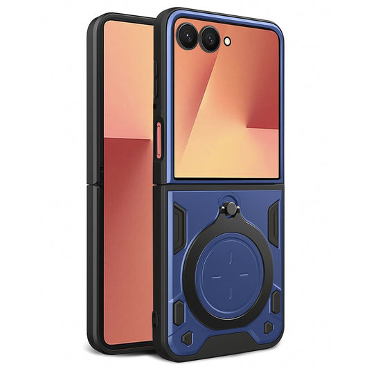 Hoes voor Samsung Galaxy Z Flip7 F766, Techsuit, CamGuard Pro, Blauw