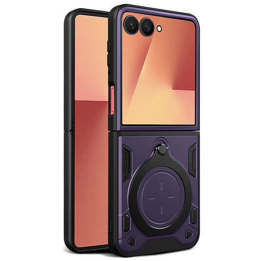 Hoes voor Samsung Galaxy Z Flip7 F766, Techsuit, CamGuard Pro, Paars