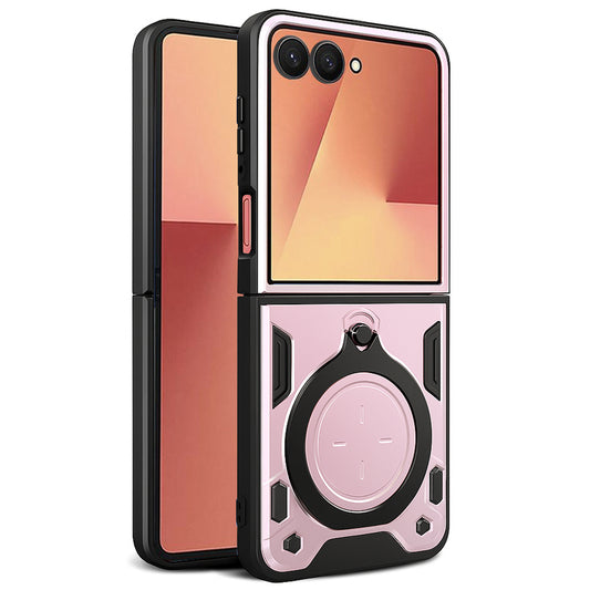 Coque pour Samsung Galaxy Z Flip7 F766, Techsuit, CamGuard Pro, Rose Doré