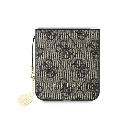 Hülle für Samsung Galaxy Z Flip7 FE F761 / Z Flip6 F741, Guess, 4G Charm, Braun