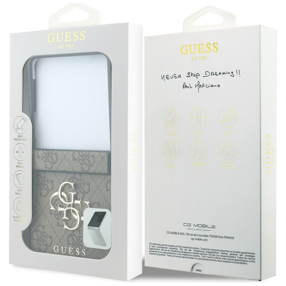 Hoes voor Samsung Galaxy Z Flip8 F776, Guess, 4G Big Logo, Bruin