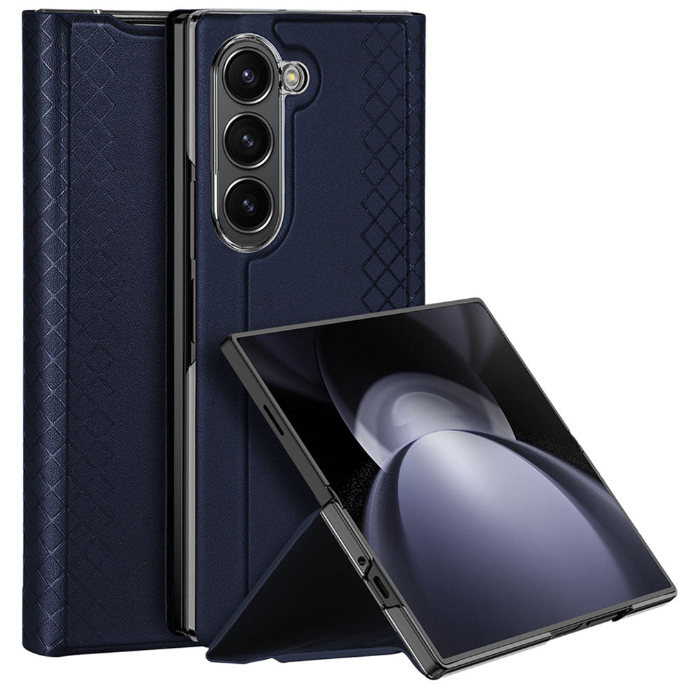 Hoes voor Samsung Galaxy Z Fold Special, DUX DUCIS, Bril (met pennenhouder), Blauw
