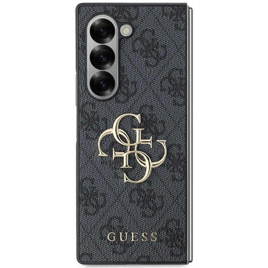 Étui pour Samsung Galaxy Z Fold6 F956, Guess, Logo Métal 4G, Noir