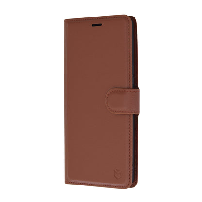 Hülle für Sony Xperia 1 VI, Techsuit, Leder-Folio, Braun