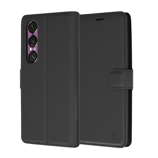 Étui pour Sony Xperia 1 VI, Techsuit, Leather Folio, Noir