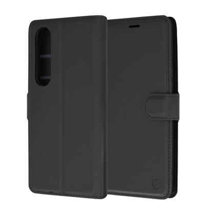 Case for Sony Xperia 1 VI, Techsuit, Leather Folio, Black