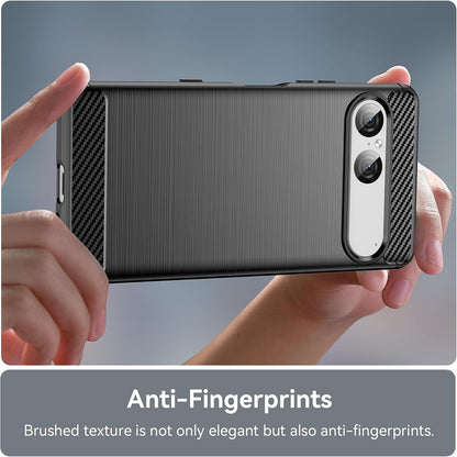 Hoes voor Sony Xperia 10 VIII, Techsuit, Carbon, Zwart