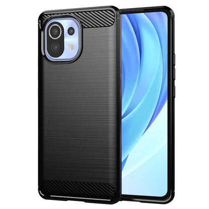 Hoes voor Xiaomi 11 Lite 5G NE / Mi 11 Lite 5G / 11 Lite, Techsuit, Carbon, Zwart
