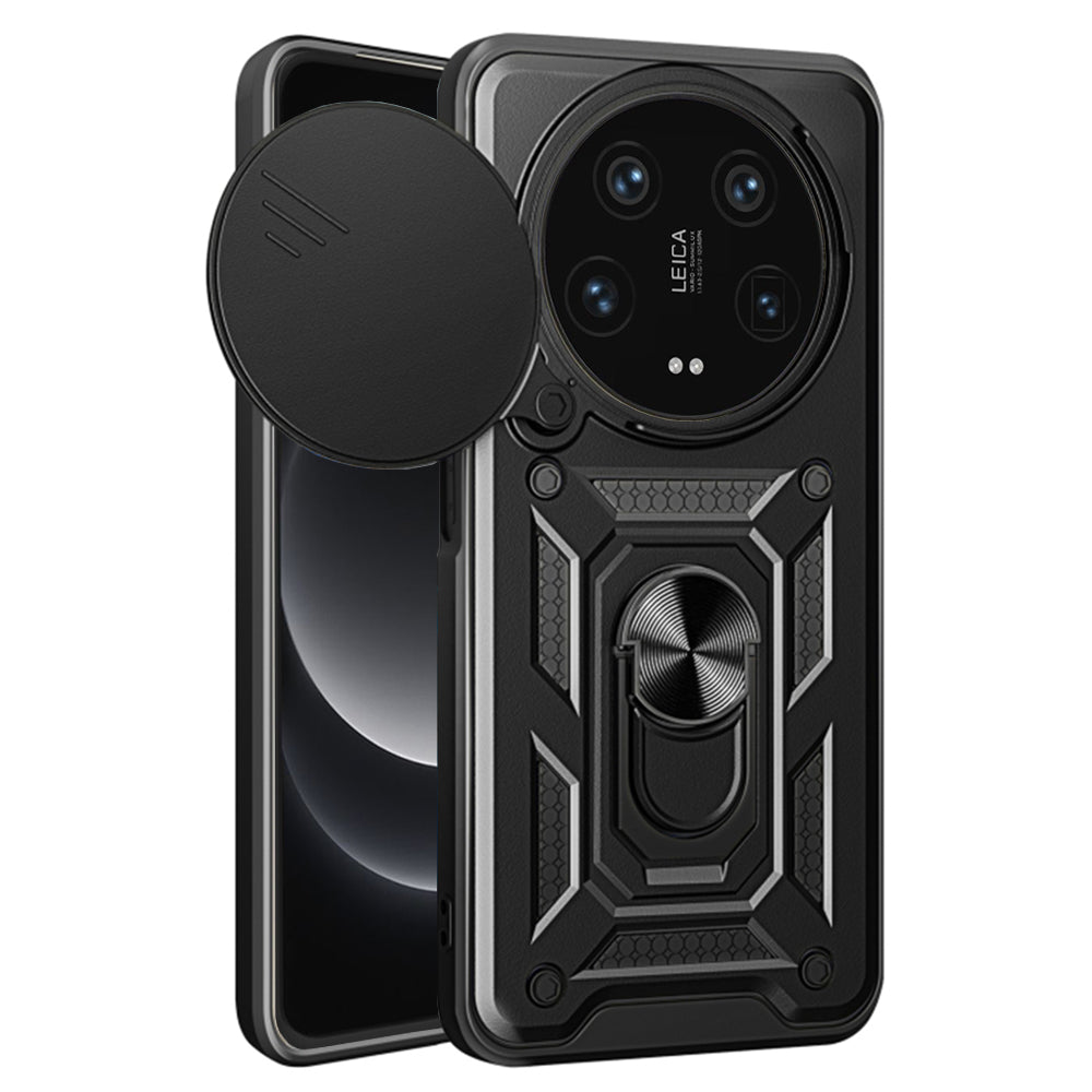 Hülle für Xiaomi 14 Ultra, Techsuit, CamShield, Schwarz