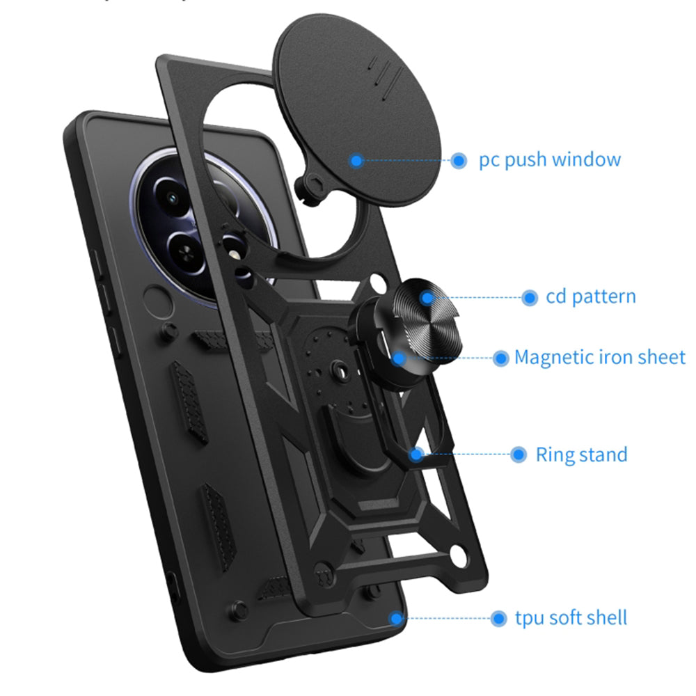Hülle für Xiaomi 14 Ultra, Techsuit, CamShield, Schwarz
