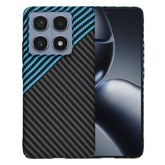 Coque pour Xiaomi 14T Pro, Techsuit, Carbonite FiberShell, Noir Bleu