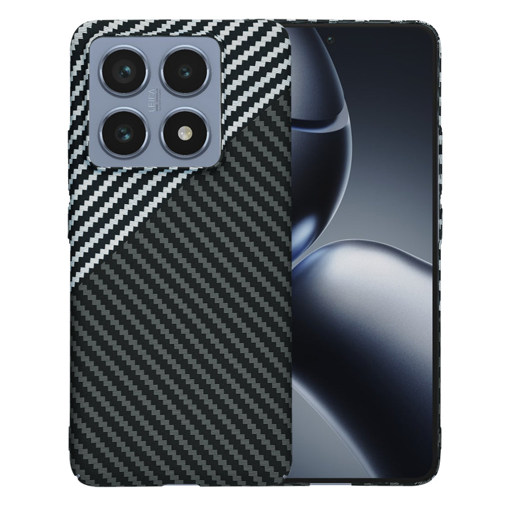 Hülle für Xiaomi 14T Pro, Techsuit, Carbonite FiberShell, Schwarz Grau