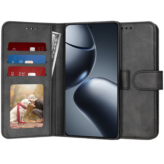 Hoes voor Xiaomi 14T Pro, Techsuit, Diary Book, Zwart