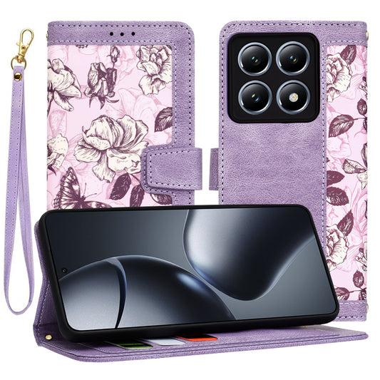 Hoesje voor Xiaomi 14T Pro, Techsuit, FlipCraft, Paars
