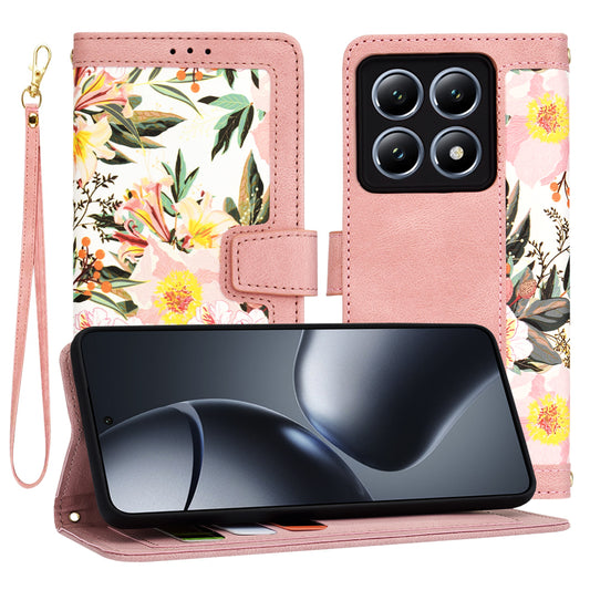 Hoes voor Xiaomi 14T Pro, Techsuit, FlipCraft, Roze