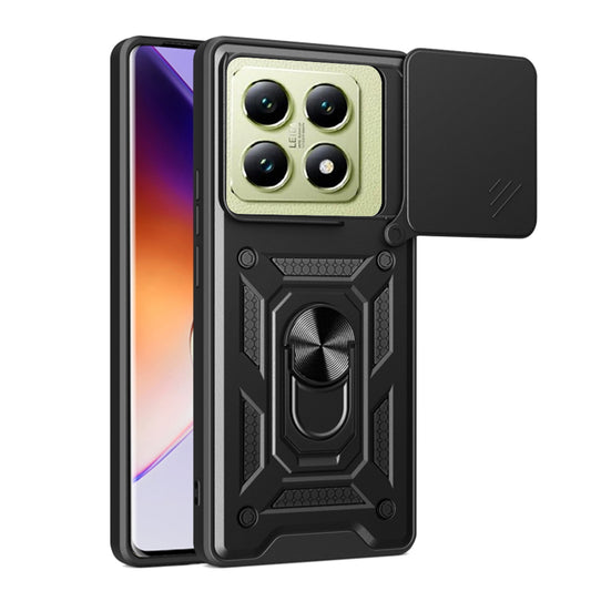 Coque pour Xiaomi 14T, Techsuit, CamShield, Noire