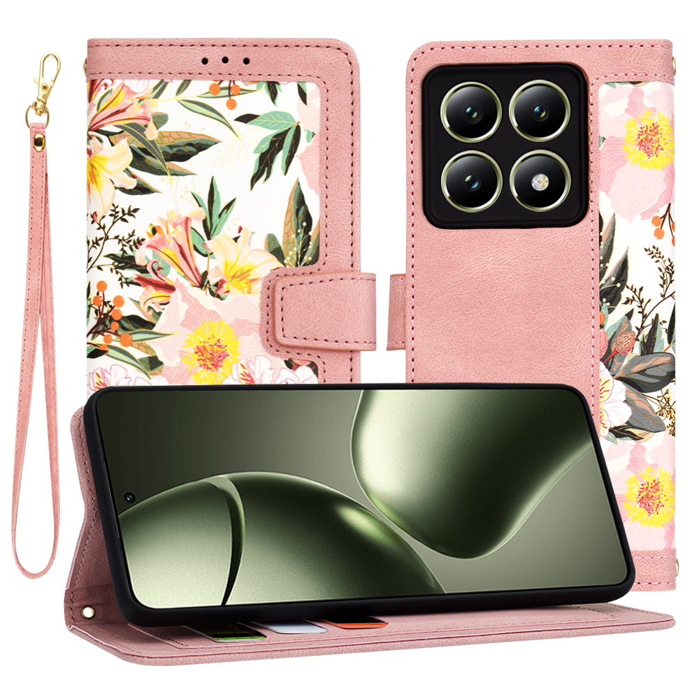Coque pour Xiaomi 14T, Techsuit, FlipCraft, Rose