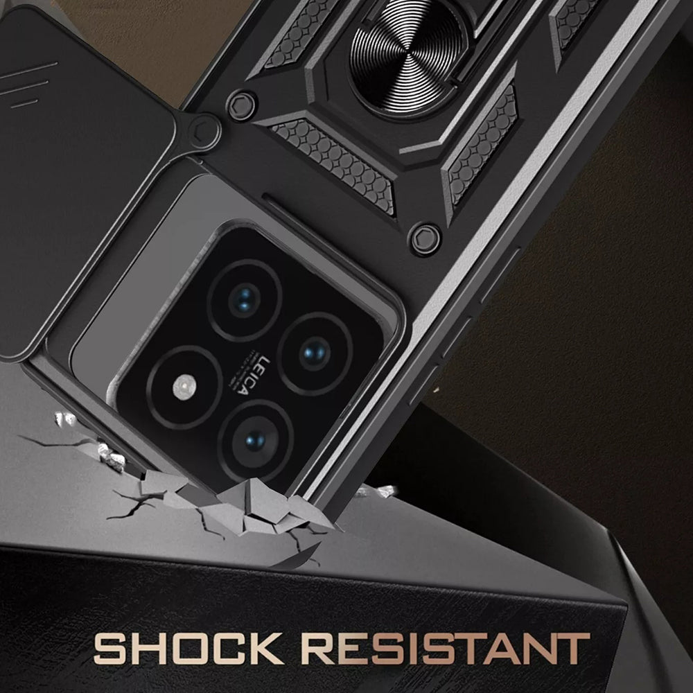 Hoes voor Xiaomi 15, Techsuit, CamShield, Zwart