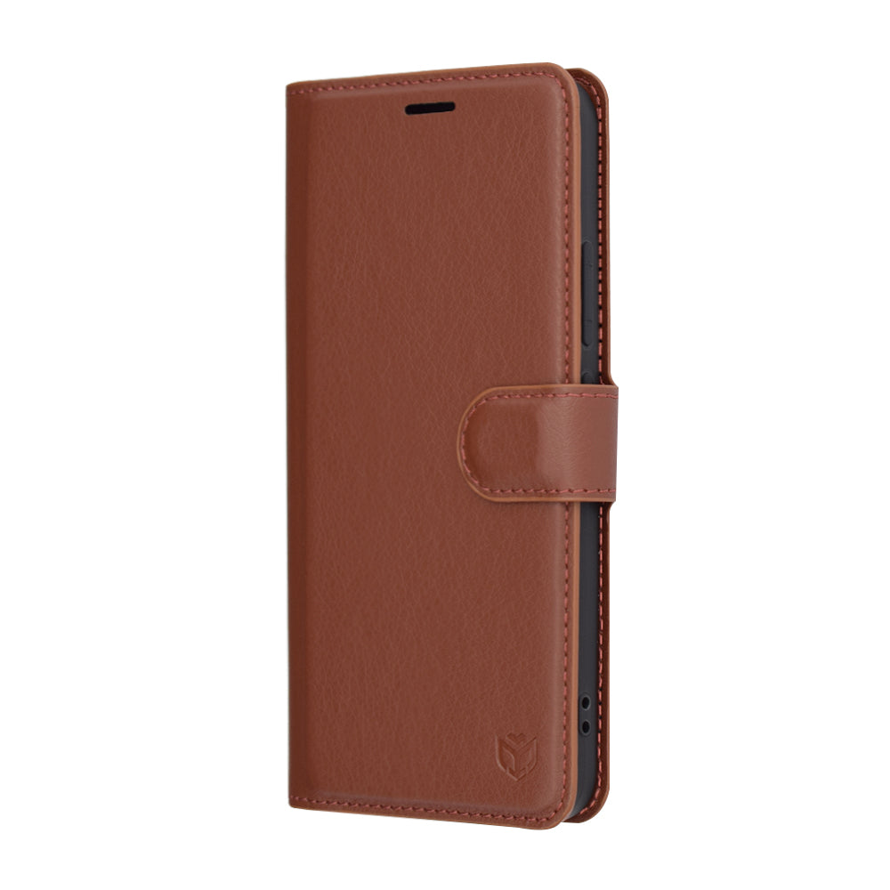 Coque pour Xiaomi 15, Techsuit, Leather Folio, Marron