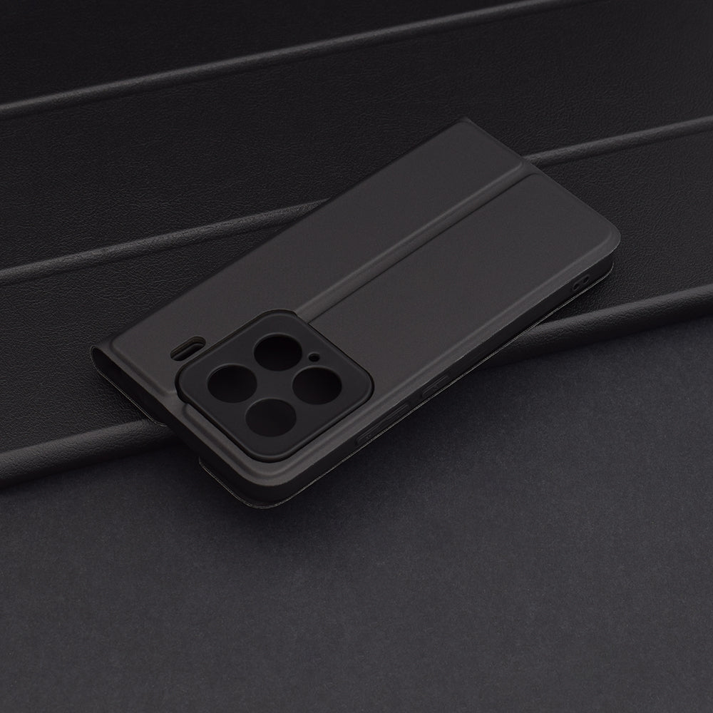 Coque pour Xiaomi 15, Techsuit, Magskin Book, Noire