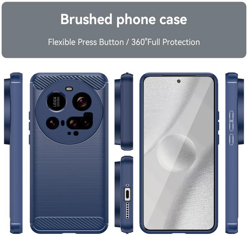 Hülle für Xiaomi 15 Ultra, Techsuit, Carbon, Blau