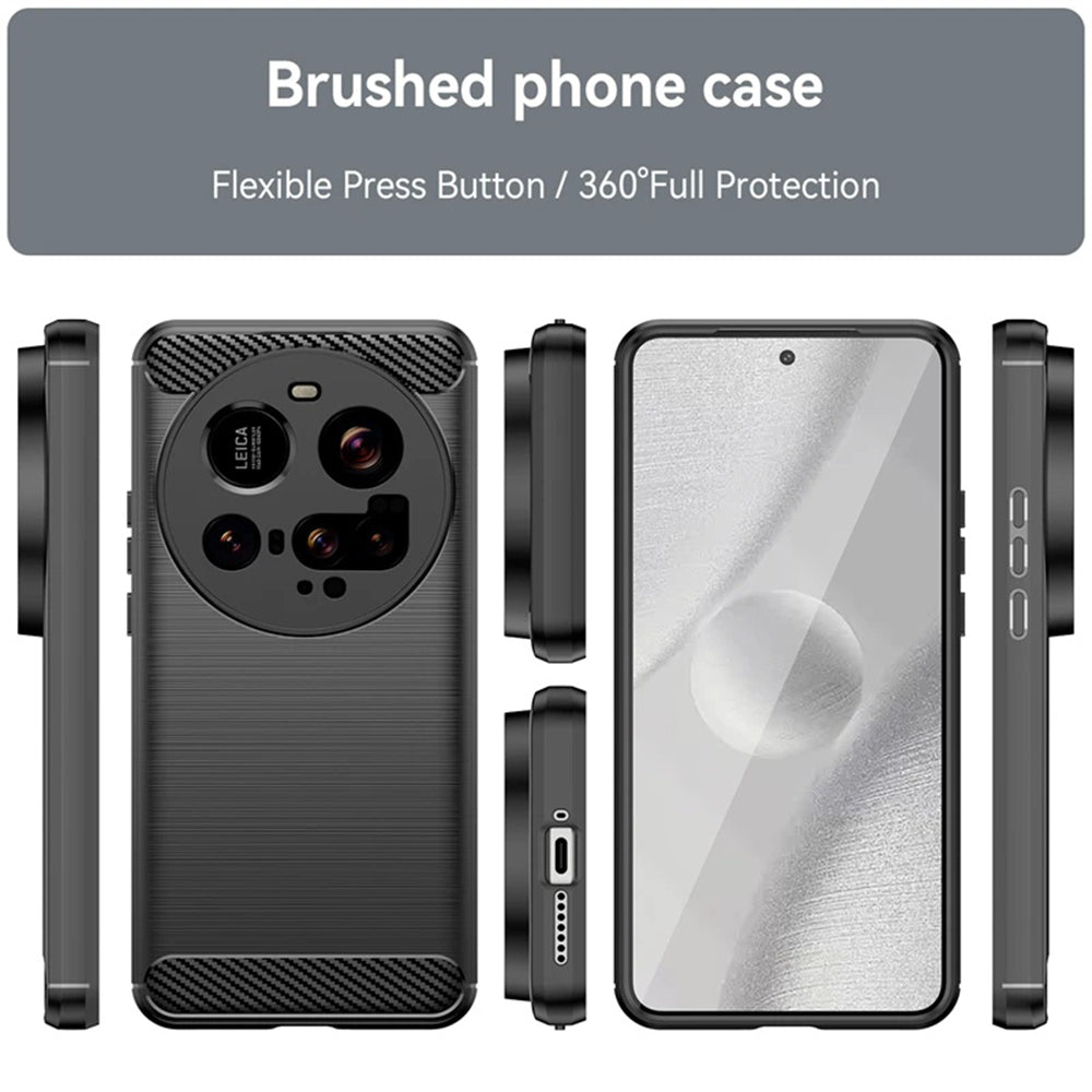 Coque pour Xiaomi 15 Ultra, Techsuit, Carbone, Noire