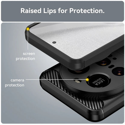 Coque pour Xiaomi 15 Ultra, Techsuit, Carbone, Noire