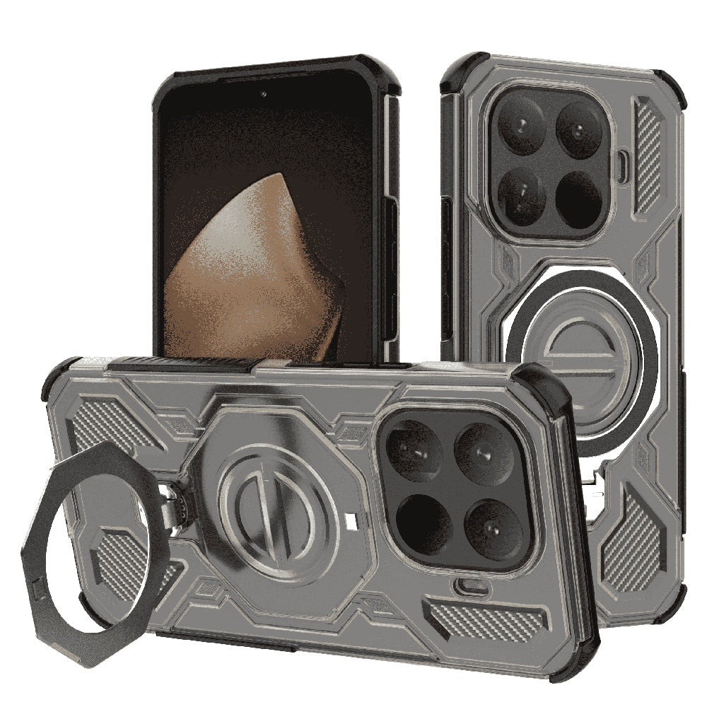 Étui pour Xiaomi 15T Pro, Techsuit, Carbon Shield Pro, Noir Clair