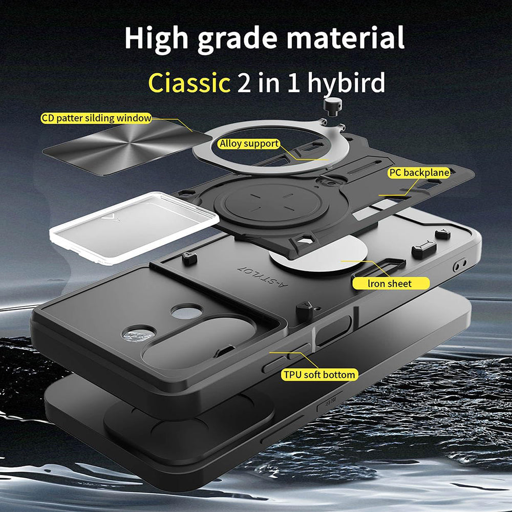 Coque pour Xiaomi 15T, Techsuit, CamGuard Pro, Noire