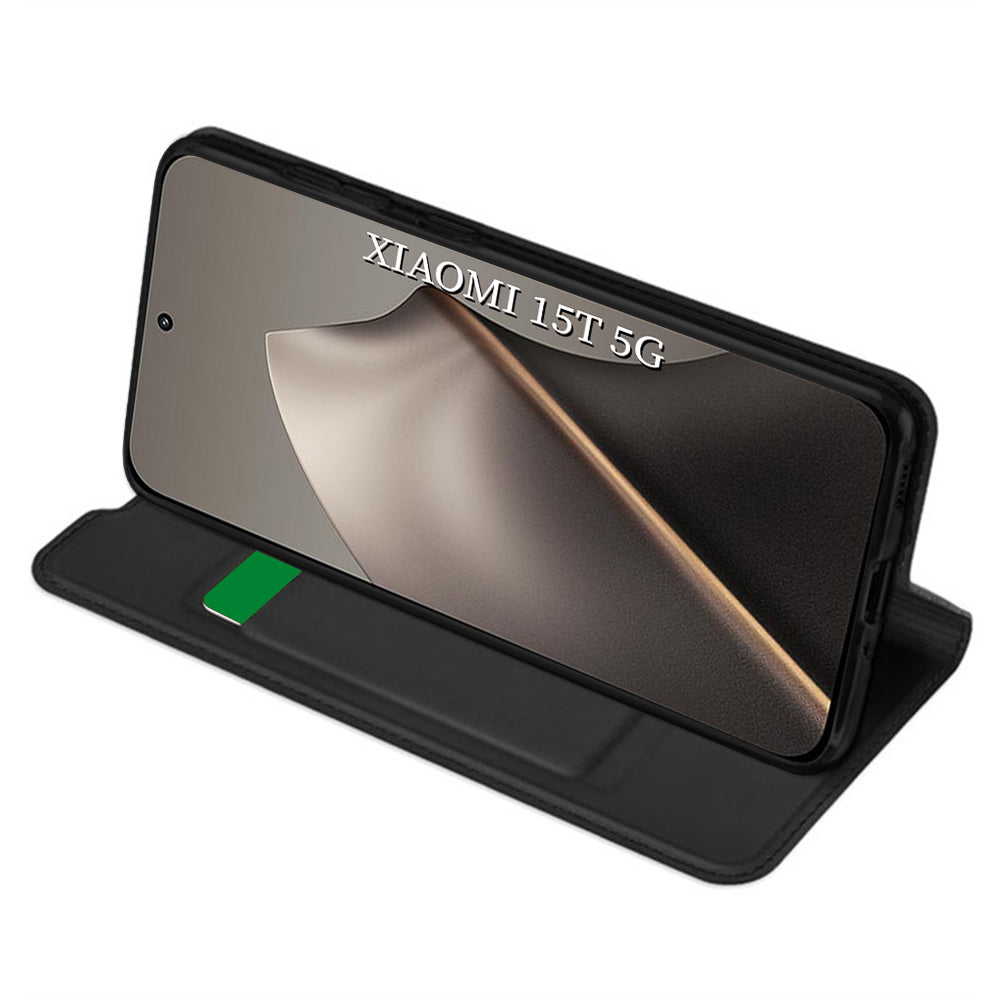 Hoes voor Xiaomi 15T, Techsuit, Magskin Book, Zwart