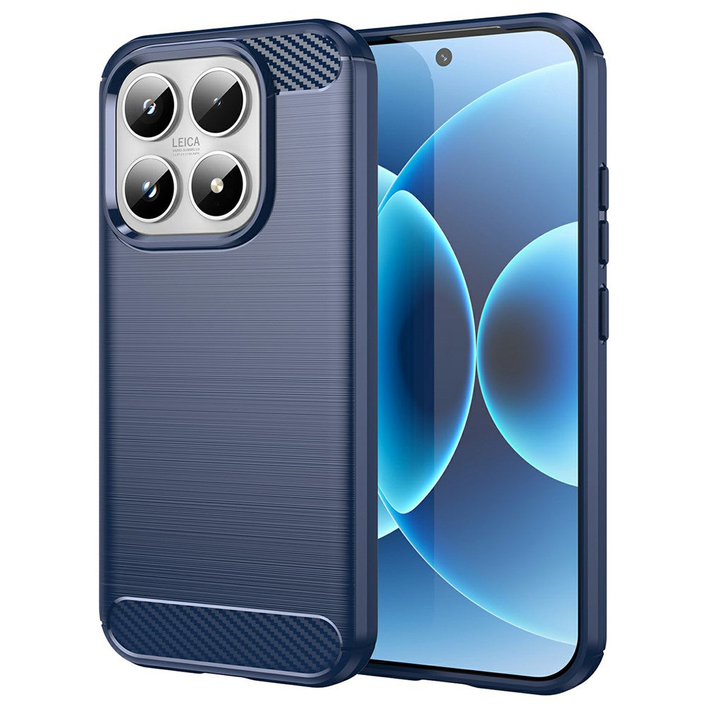 Étui pour Xiaomi 17, Techsuit, Carbone, Bleu