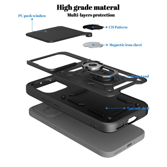 Coque pour Xiaomi 17T, OEM, CamShield, Noire