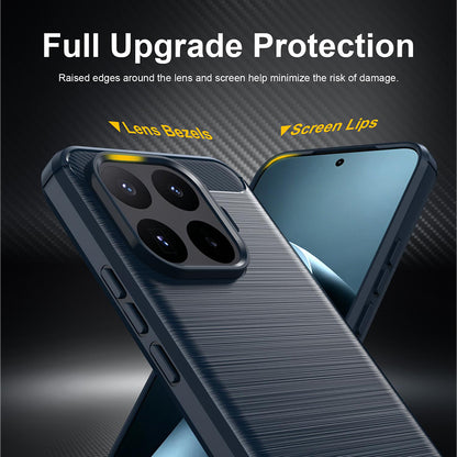 Coque pour Xiaomi 17T Pro, Techsuit, Carbone, Bleue
