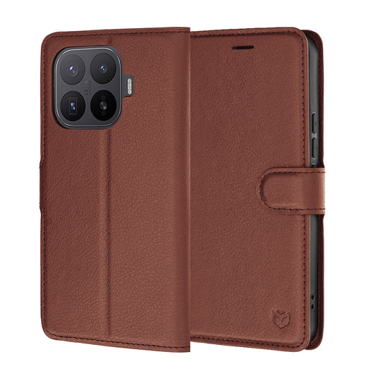 Coque pour Xiaomi 17T Pro, Techsuit, Leather Folio, Marron