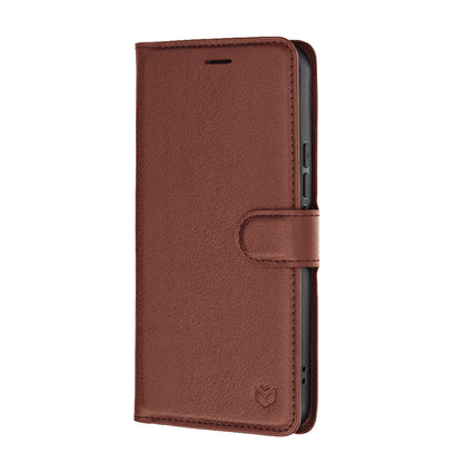 Hülle für Xiaomi 17T, Techsuit, Leder-Folio, Braun