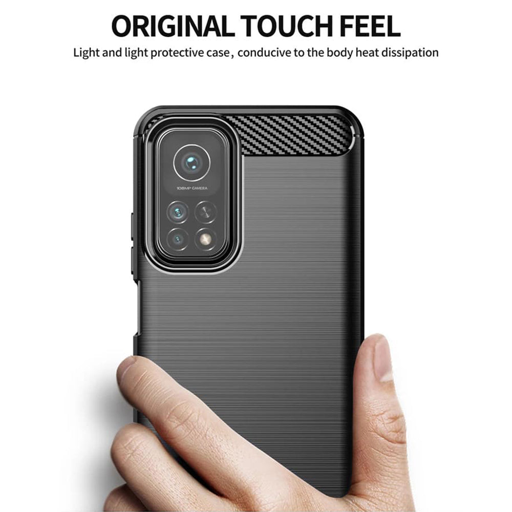 Coque pour Xiaomi Mi 10T 5G / 10T Pro 5G, Techsuit, Carbone, Noire