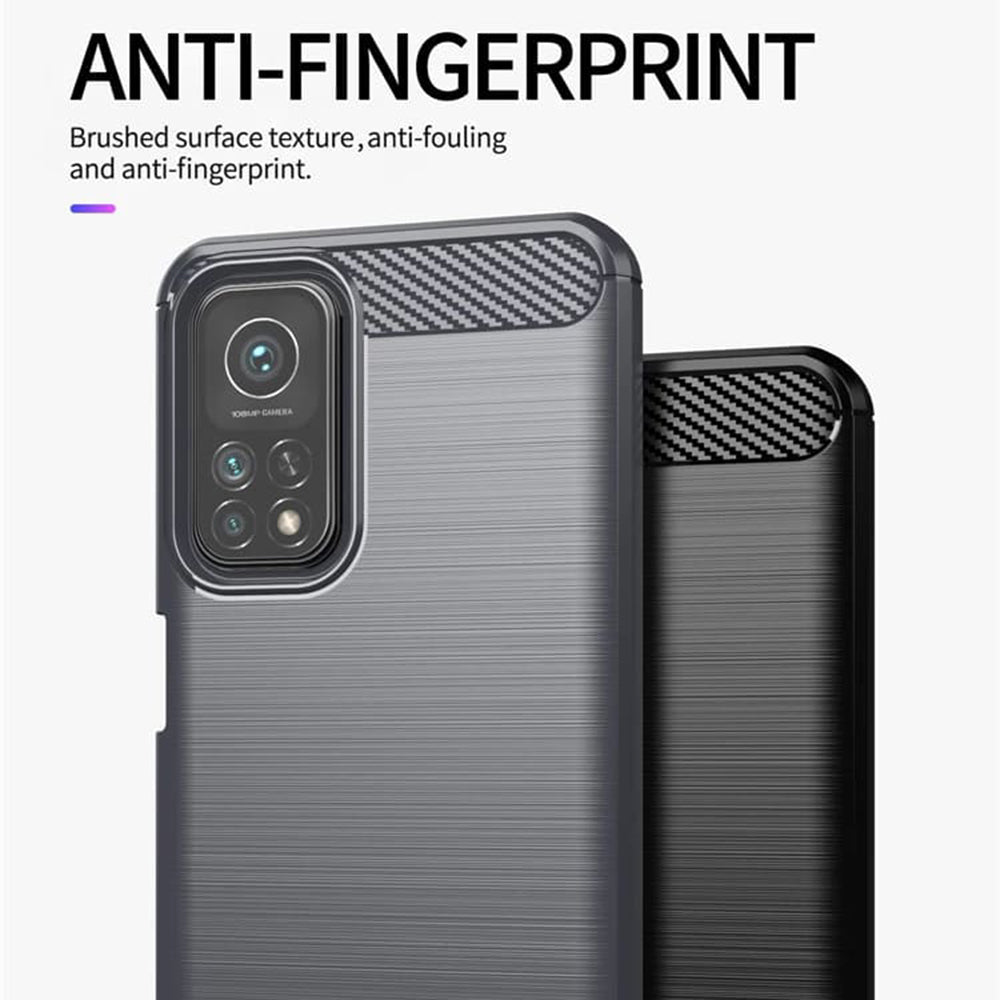 Coque pour Xiaomi Mi 10T 5G / 10T Pro 5G, Techsuit, Carbone, Noire
